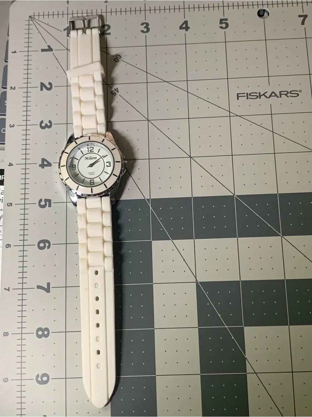 Milano White Silicone Sport Watch